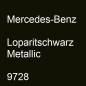 Preview: Mercedes-Benz, Loparitschwarz Metallic, 9728.